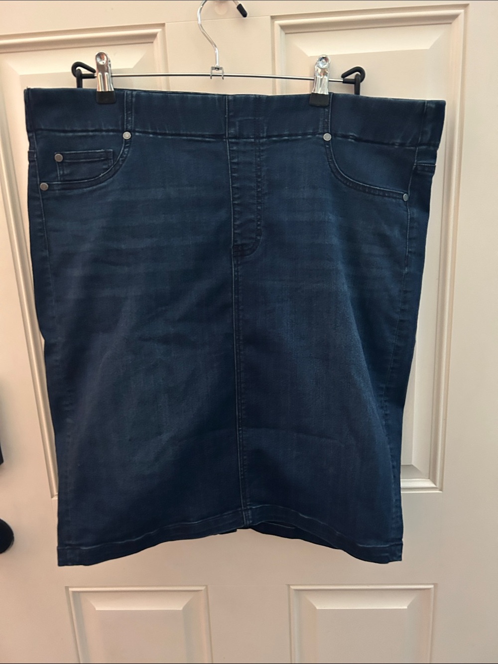 Liverpool Dark Blue Denim Pencil Skirt